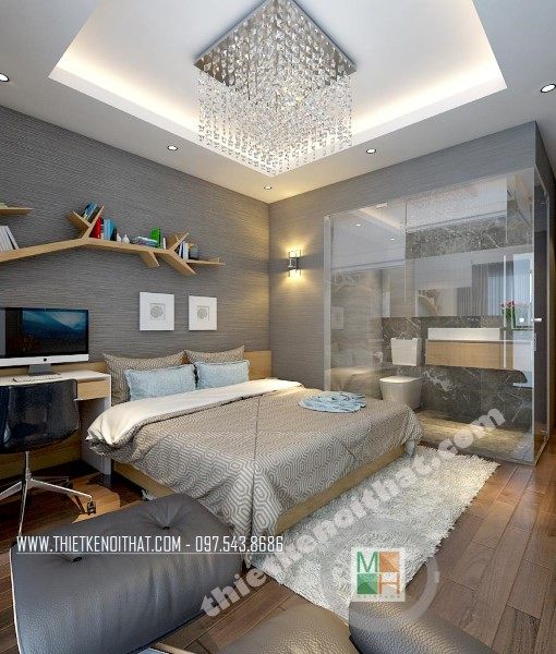 Thiết kế nội thất phòng ngủ chung cư Royal City